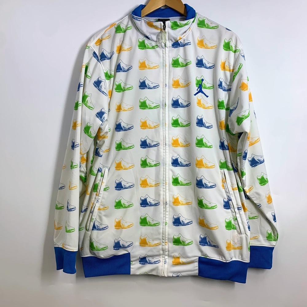 Jordan Brand Mens Air Jordan 3 All Over Print Track Jacket Basketball Size‎ XL
